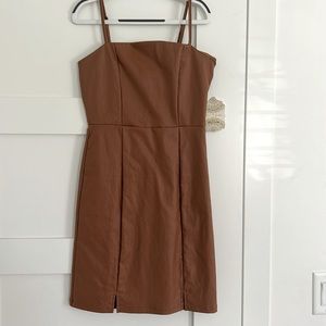 Brown Leather Altar’d State Dress